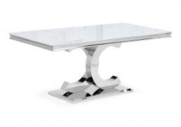Стол стеклянный Klod белый (90x76)