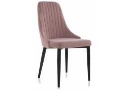 Стул на металлокаркасе Kora light purple / black (47x57x89)