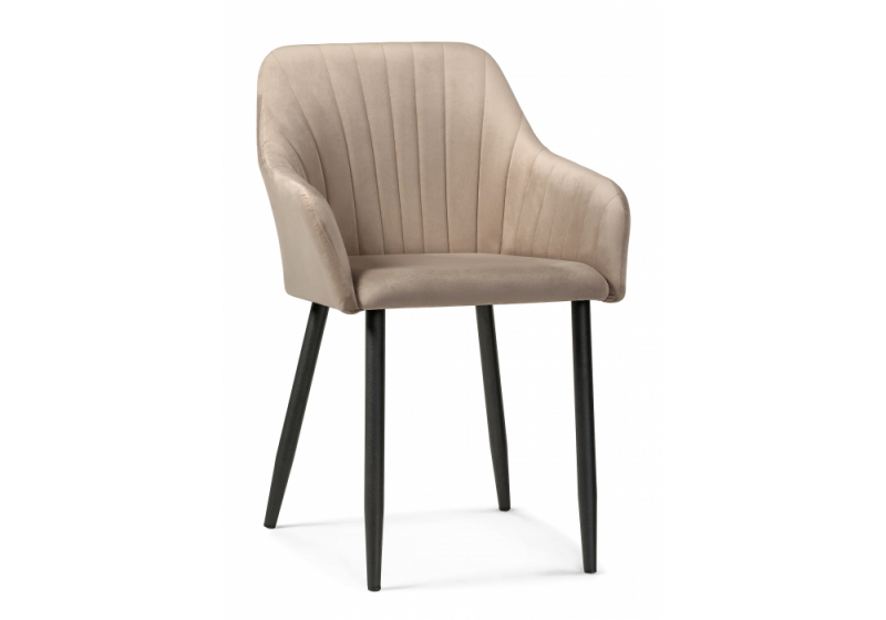 Стул на металлокаркасе Слэм бежевое / черное (53x64x83). 