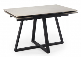 Керамический стол Памелла 140(200)х80 carmen light grey / черный (80x75)