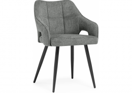 Стул на металлокаркасе Hera dark gray / black (55x60x78)