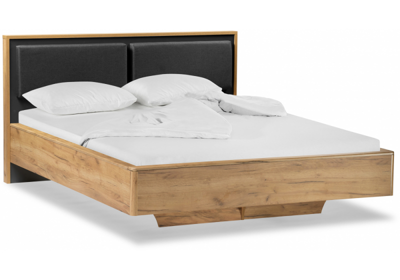Кровать Клауд 140х200 парящая дуб крафт золотой / антрацит (157,4x). 