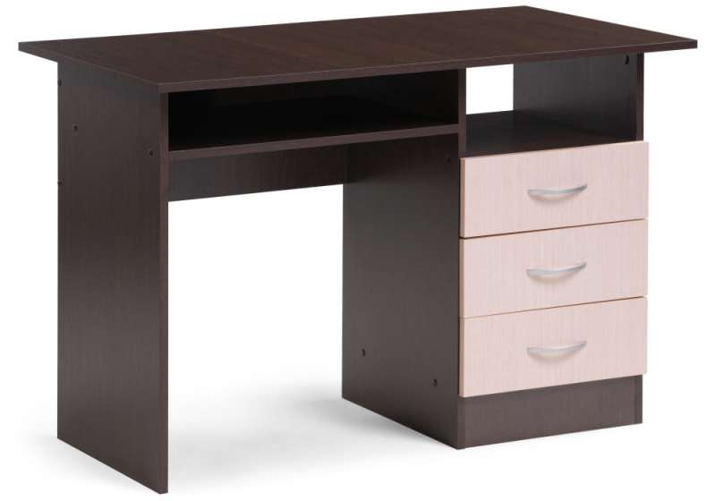 Компьютерный стол Бриз 110х60х75 ЛДСП венге / дуб белфорт (60x75). 